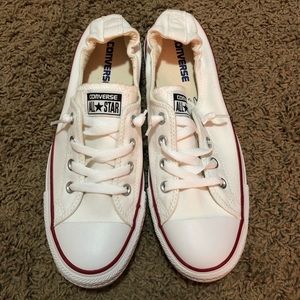 White Converse shoreline size 10